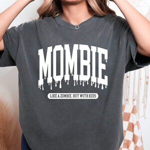 Mombie Halloween Shirt Unisex Vintage Style Funny Mom Tee Handmade